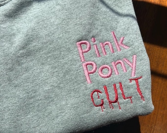 Pink Pony Cult Embroidered Sweatshirt Chappell Roan Inspired