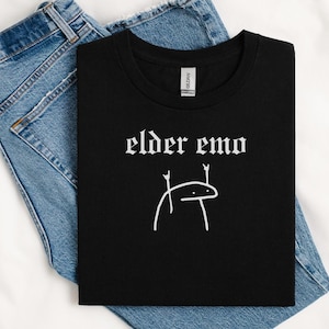 Elder Emo Unisex T-shirt | Alt Fashion | Pop Punk T-shirt | Millennial T-shirt | Emo at Heart | Music Lover Shirt