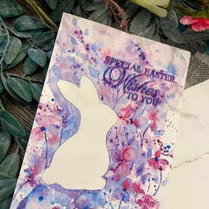 Hermosa tarjeta de acuarela pintada a mano. Pascua, día de la madre, cumpleaños, ocasión especial del día del padre, San Valentín, flores, Navidad.
