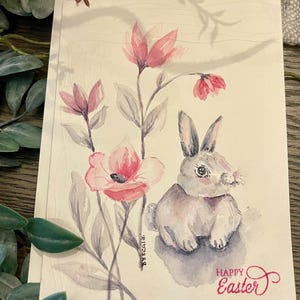 Hermosa tarjeta de acuarela pintada a mano. Pascua, día de la madre, cumpleaños, ocasión especial del día del padre, San Valentín, flores, Navidad.