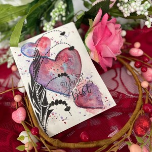 Hermosa tarjeta de acuarela pintada a mano. Pascua, día de la madre, cumpleaños, ocasión especial del día del padre, San Valentín, flores, Navidad.