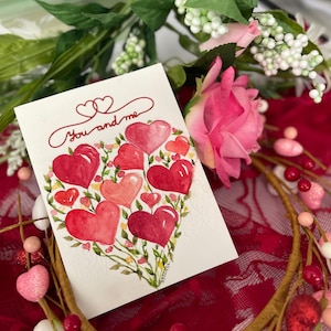 Hermosa tarjeta de acuarela pintada a mano. Pascua, día de la madre, cumpleaños, ocasión especial del día del padre, San Valentín, flores, Navidad.