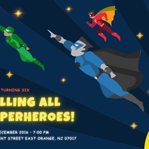 Superhero Birthday Invitation!
