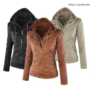 Blouson motard en cuir véritable pour femme | Blouson de course 100 % peau de mouton véritable | Blouson de moto marron noir fait main | Blouson en cuir personnalisé