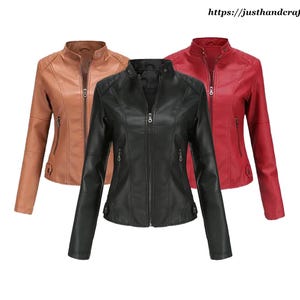 Veste en cuir de mouton de luxe pour femme - Durable, légère et intemporelle | Blouson motard en cuir de mouton véritable pour femme