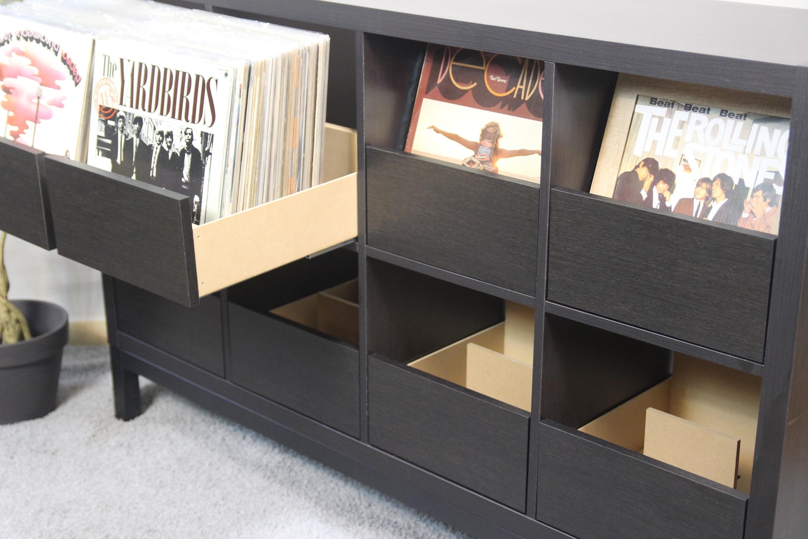 IKEA Kallax Vinyl Record Storage Drawers LP Dig Cabinet Hack SCRONA Etsy ikea-kallax-vinyl-record-storage-drawers-lp-dig-cabinet-hack-scrona-etsy