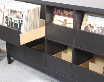 IKEA Kallax ビニールレコード収納引き出し、LP ディグキャビネット