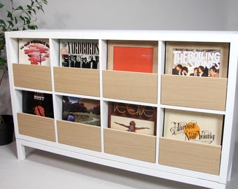 IKEA Kallax Vinyl Record Storage Drawers, LP Cabinet Hack, Minimalist Music Insert Box