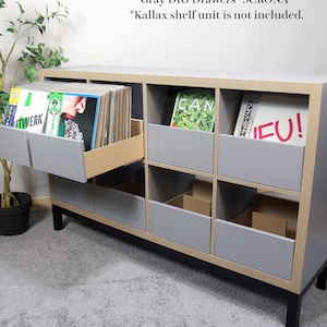 IKEA Kallax Vinylskiva DIG Förvaringslådor, LP Skåp Hack, Minimalistisk Notinsatslåda