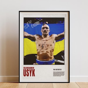Usyk Boxing Poster - Conor Benn - Oleksandr Usyk Collectible Wall Art - Boxing Posters - Boxing Wall Art - Man Cave Wall Art - Boxing Art