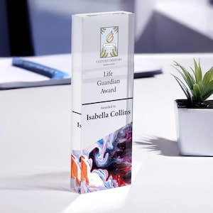 Placa de premio personalizada, trofeo corporativo, placa de premio personalizada para empleados