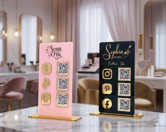 Custom Acrylic QR Code Sign, Modern Payment Display