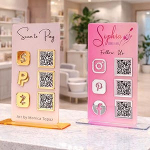 QR code sign
Social Media sign
Business Signage
Beautician Sign
Connect with us
mini sign
payment sign
acrylic sign
scan to pay sign
qr code aufsteller
tip sign
social media plaque
qr code stand
