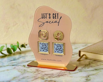 Custom Acrylic QR Code Sign, Social Media Scan To Pay, Business Logo, Nail Salon