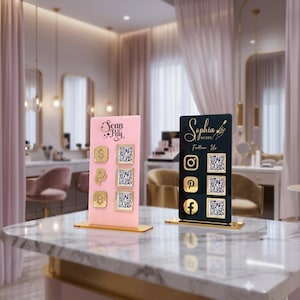 QR code sign
Social Media sign
Business Signage
Beautician Sign
Connect with us
mini sign
payment sign
acrylic sign
scan to pay sign
qr code aufsteller
tip sign
social media plaque
qr code stand