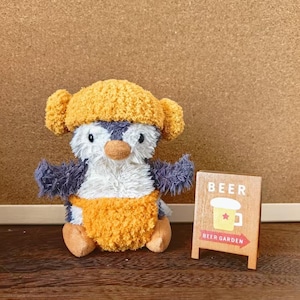 Crocheted Plush Costume: Handmade Sauna Outfit for 4-6 inch Plushies