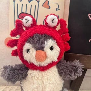Crocheted Plush Costume: Peanut Toy Hat and Bag Set - Handmade
