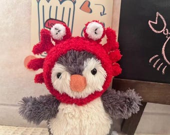 Crocheted Plush Costume: Peanut Toy Hat and Bag Set - Handmade