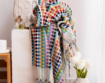 Extra Soft Hand Woven Organic Cotton Bath Towel: Thick Bubble Towel