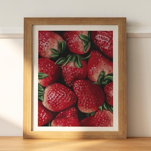 Strawberries Painting - Wall Print