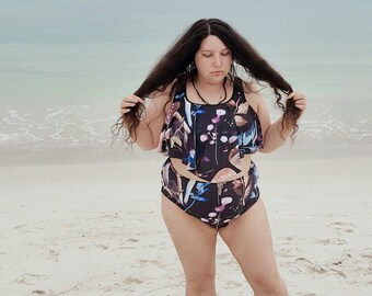 Design Plus Size Two-piece Swimsuit (FT5095)