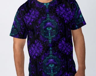 Dark Woods Space Sky Vision Ultramarine Deep Blue Purple Shaman Lotus Eye Teal Burst Festival Rave