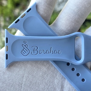 Inscription personnalisée Nos polices de caractères ou votre message manuscrit Bracelet Apple Watch Cadeau de vacances parfait pour elle Cadeau pour lui Fête des mères des pères