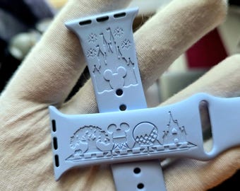 Correa para Apple Watch con temática de parques Disney. Regalo para ella. Regalo para niños. Amor por Disney. Vacaciones en Disney. Regalo de Navidad. Apple Watch personalizado con Mickey Mouse.