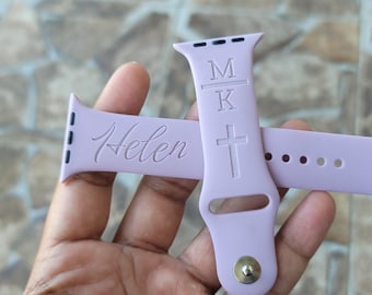 Correa personalizada para Apple Watch: Correa de silicona grabada para iWatch