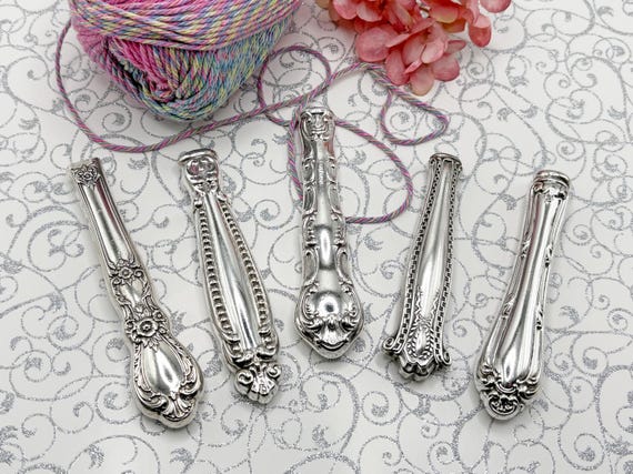 Crochet Hooks Fancy Silverplate Handles Hook