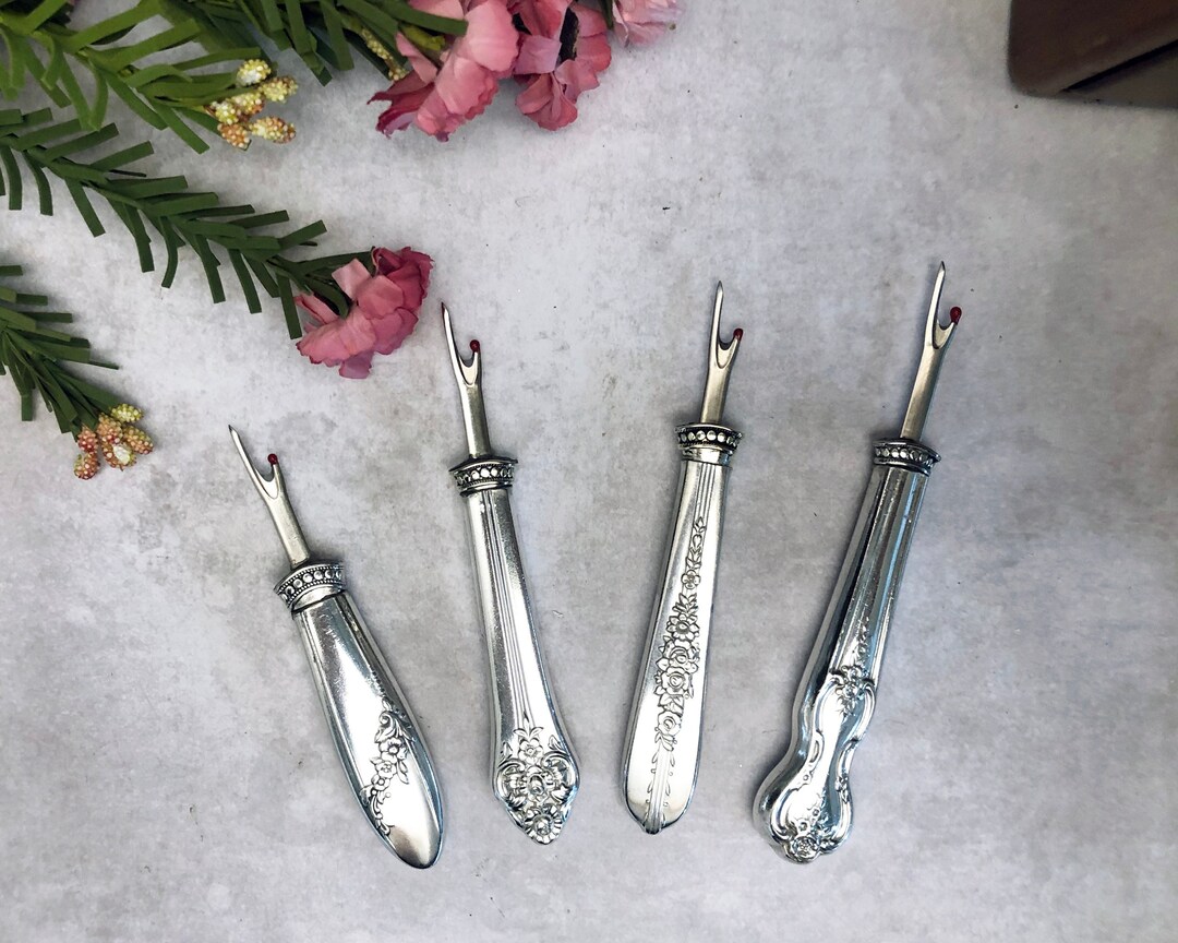 Vintage Silverplate Seam Ripper Sewing Quilting Crafting Notion Tool