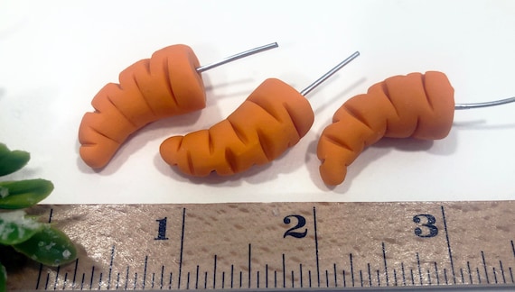Large Curved Snowman Carrot Noses: DIY Craft Supplies Kit
