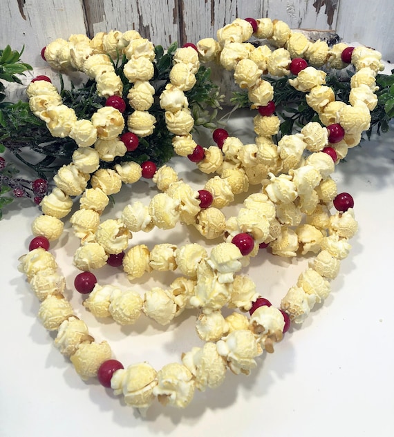 Real Popcorn CINNAMON Scented Garland Beeswax Coated  - Availability Ends 12/1