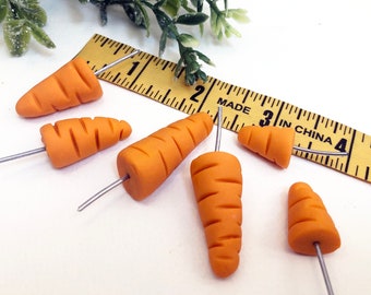 SIX Variety Size Snowman Carrot Nose Noses Wire - DIY Craft Supplies Kit Pattern Snowmen Nose Christmas Ornament Primitive Country Prim