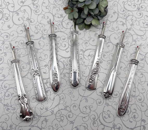 Vintage Silverplate Seam Ripper, Handcrafted Sewing Tool Gift