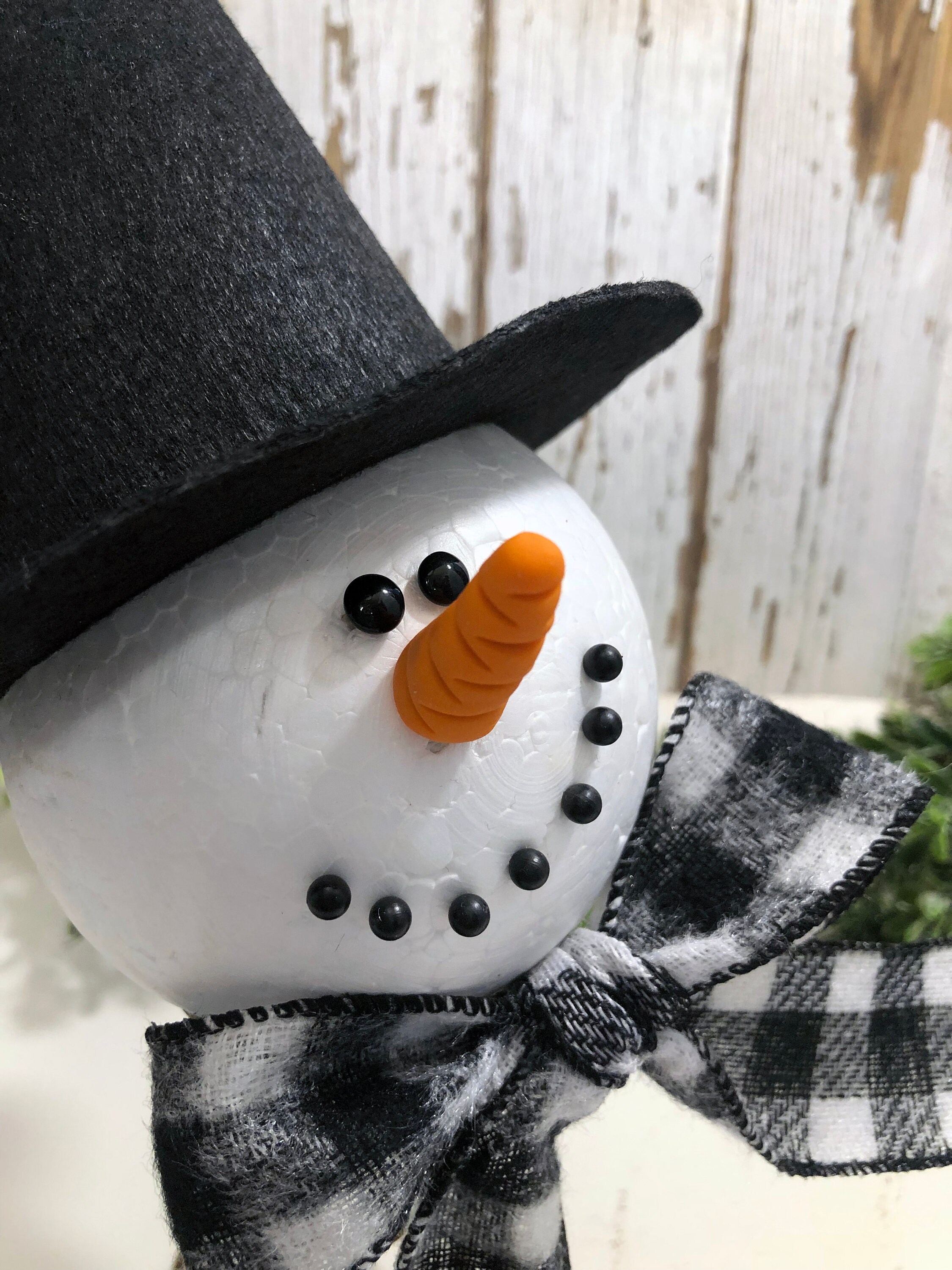 10 Felt Snowman Half-a-Hat [83788BK] 