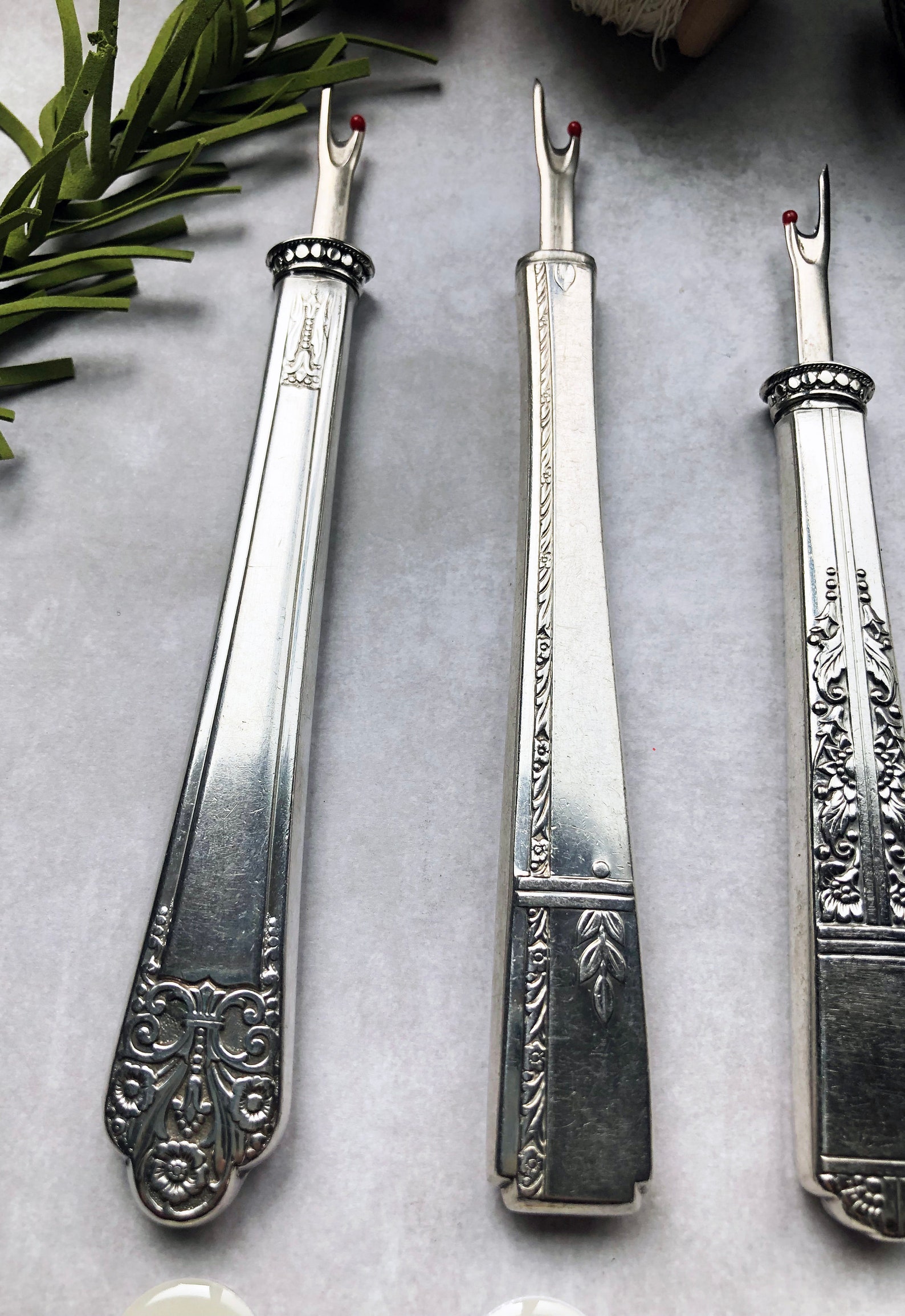 Antique Silverplate Seam Ripper Sewing Quilting Notion Tool Etsy