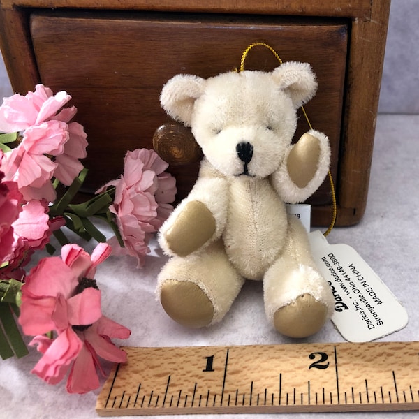 Tiny Jointed Teddy Bear Plush Etsy
