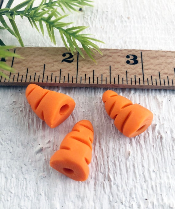 Small Polymer Clay Snowman Carrot Noses - DIY Craft Supplies