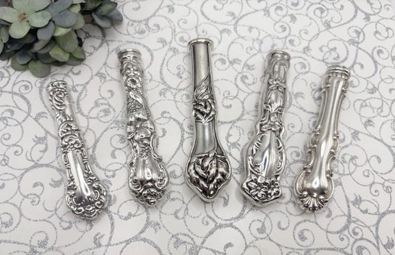 Crochet Hooks Fancy Vintage Silverplate Handles - Availability Ends 12/1