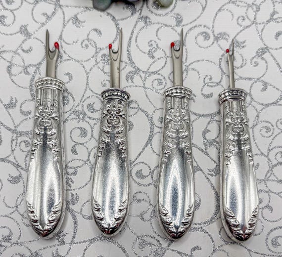 Repurposed Silverplate Seam Ripper – 1931 King Edward Pattern Sewing Tool