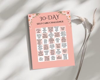 self care challenge, 30 day challenge, printable planner, self