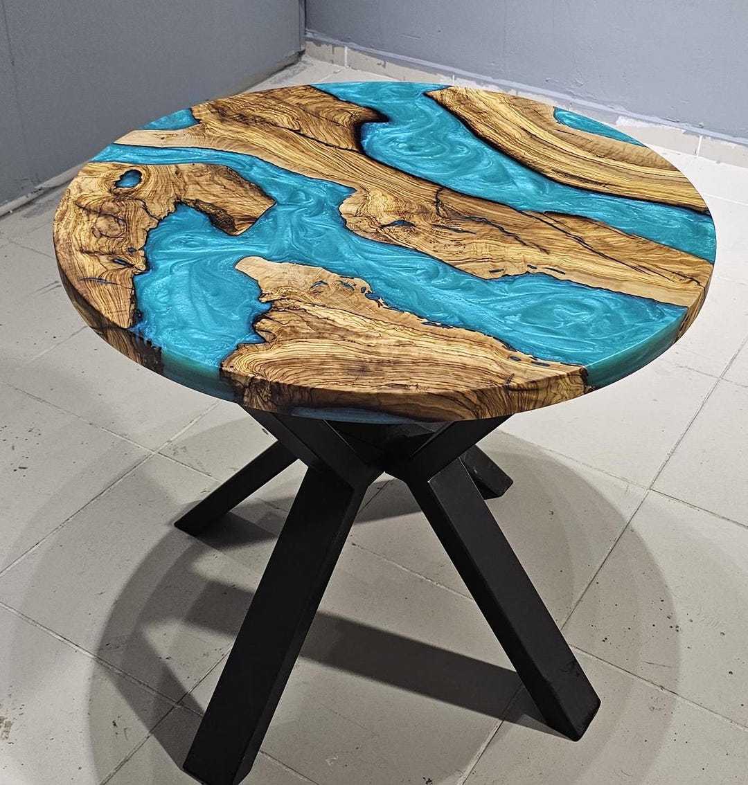 Wooden Epoxy Round Dining Table,dining Room Epoxy Table,wooden Epoxy Coffee Table,custom Order ...