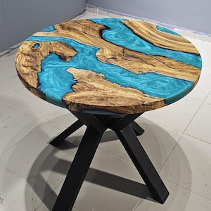 Wooden Epoxy Round Dining Table,Dining Room Epoxy Table,Wooden Epoxy Coffee Table,Custom Order Dining Table