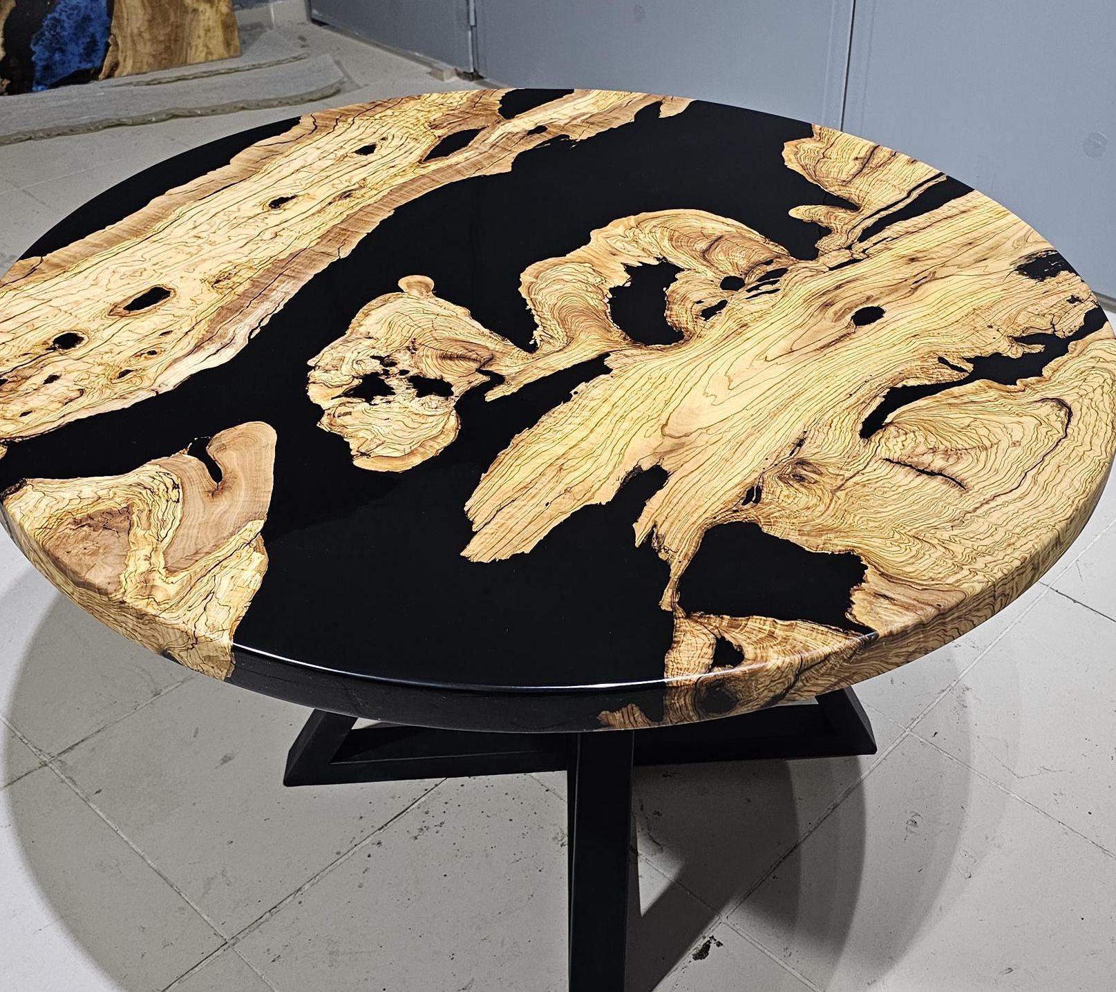 Custom Olive Tree Epoxy Resin Dining Table, Handmade - Etsy