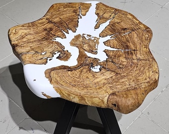 Custom Epoxy Resin Live Edge Coffee Table