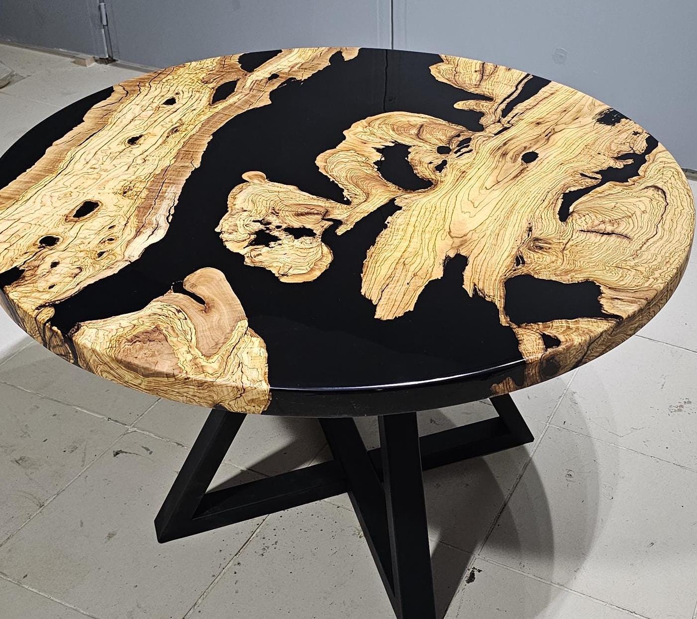 Custom Olive Tree Epoxy Resin Dining Table, Handmade - Etsy