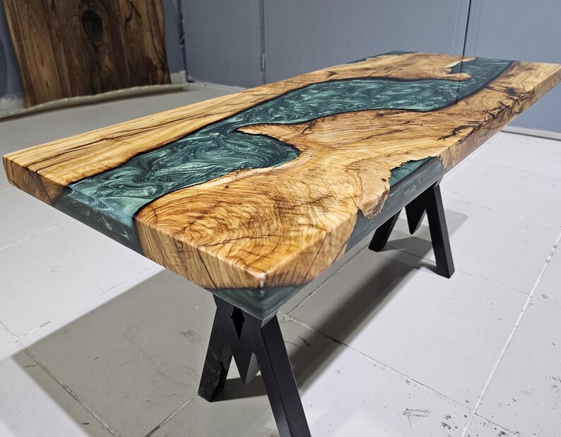 Custom Order Olive Tree Epoxy Resin Table,dining Room Epoxy Table ...