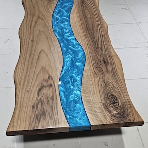 Sonderanfertigung Walnussbaum Epoxy Esstisch,Epoxidharz Esszimmertisch,Küche Esstisch,Epoxidharz Couchtisch