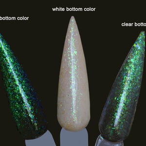 15ml Green Holographic Glitter UV Gel/ Soak- off chameleon Iridescent guttate Nails Gel Polish